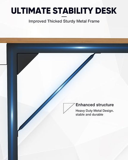 DUMOS 32 Inch Office Small Computer Desk Modern Simple Style Writing Study Work Table for Home Bedroom - Wood - LeafyLoom