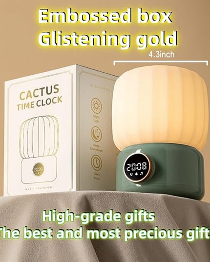 HOMY Bluetooth speaker Cactus Mood lamp Table desk office LED light wireless speakers Camping ambient music Good night electronic alarm clock sound decoration Kids Bedroom Party Best gift - LeafyLoom