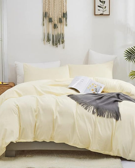 Light Yellow Comforter Set Full Ivory Bedding Set Beige Comforter Set Full Men Breathable Ivory Bedding Set Women Soft Off White Full Ivory Bedding Comforter Set Full Size Off White Comforter - LeafyLoom