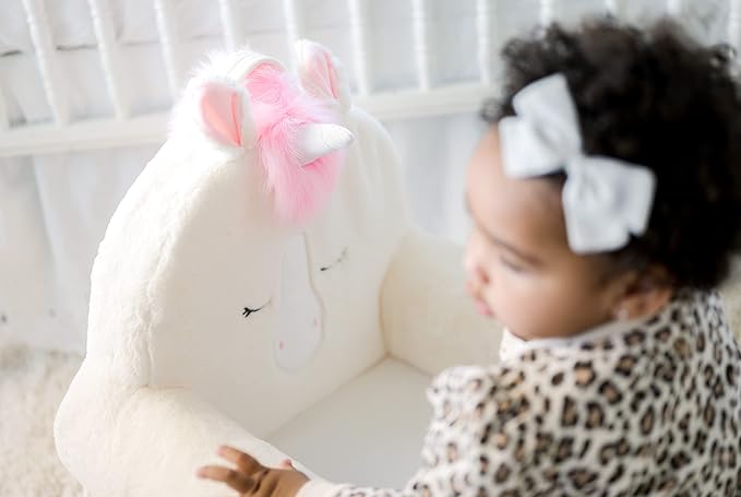 Soft Landing Animal Adventure Ivory Sweet Seats | Premium Character Chair with Carrying Handle & Side Pockets Unicorn - LeafyLoom