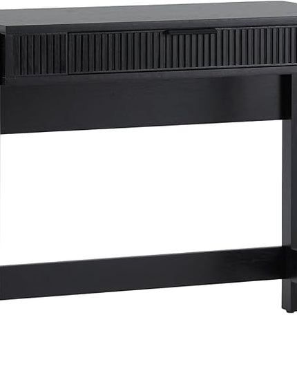 Walker Edison Office Writing and Computer Desk Spacious Desktop, Complementary in Living Spaces, 38 Inch, Reeded Lift-Top Black - LeafyLoom