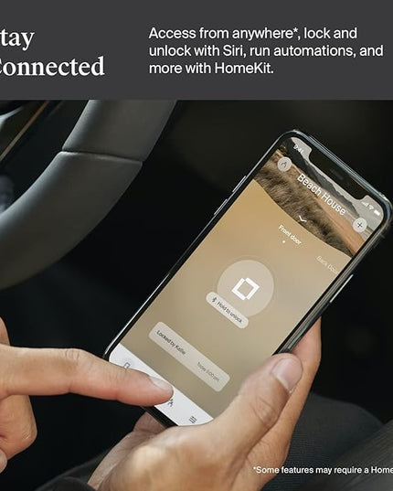 Level Lock Smart Lock - World's Smallest Smart Lock - Level App for iOS & Android - Works with Apple Home (Matte Black) Level