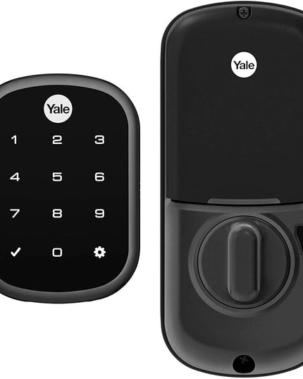 Yale Assure SL Deadbolt Smart Lock, Black Suede Keyless Entry Door Lock with Wi-Fi Connected Touchscreen for Front or Back Door, ‎YRD256-CBA-BSP Yale