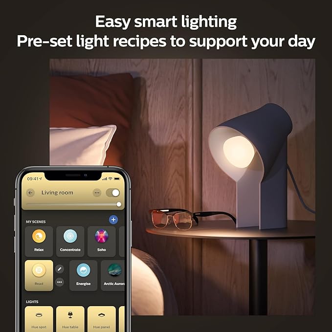 Philips Hue Smart 60W A19 LED Bulb - White Ambiance Warm-to-Cool White Light - 2 Pack - 800LM - E26 - Indoor - Control with Hue App - Works with Alexa, Google Assistant and Apple Homekit PhilipsHue
