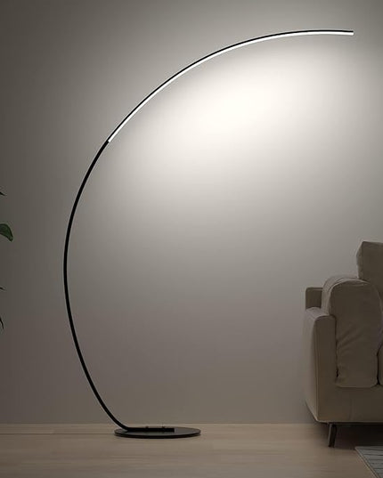 LED Floor Lamp with 3 Color Temperatures, Arc Floor Lamps Modern Standing Tall Lamp with Remote Control Reading Floor Lamp for Bedroom Office Classroom - LeafyLoom