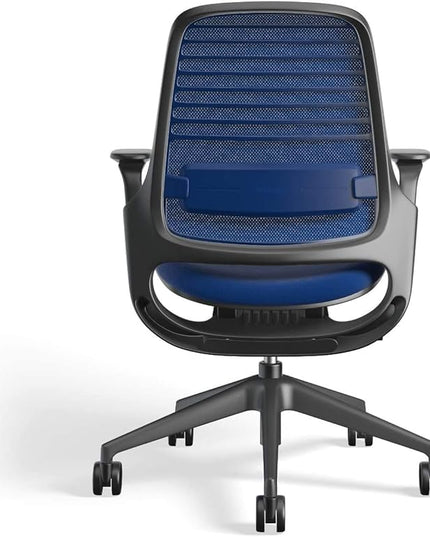 Steelcase Series 1 Work Office Chair - Royal Blue, Hard Floor Casters - LeafyLoom
