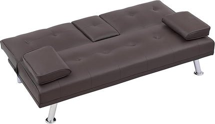 NicBex Rose-SF-00544-DX Sofas, 67" W x 31" D x 33" H, Brown - LeafyLoom