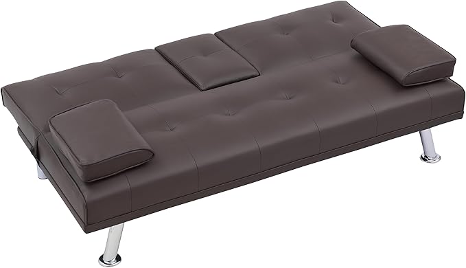 NicBex Rose-SF-00544-DX Sofas, 67" W x 31" D x 33" H, Brown - LeafyLoom