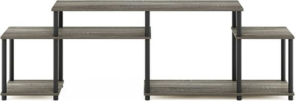 Furinno Turn-N-Tube Handel Stand for TV up to 55 Inch, French Oak - LeafyLoom