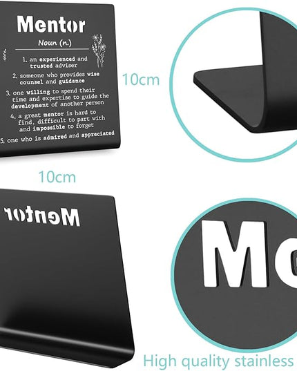 Afterprints Mentor Gifts for Women Men Thank You Gifts For Mentor Leaving Going Away Retirement Appreciation Boss, Coworker, Teacher, Counselor, Coach Office Desk Decor (black) XLK09 - LeafyLoom