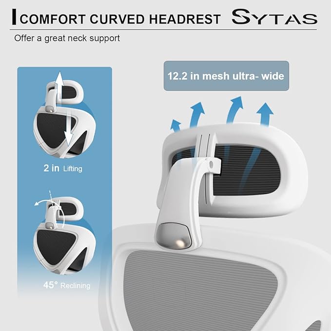 Sytas Ergonomic Home Office Chair, Desk Chair with Lumbar Support, Ergonomic Computer Chair High Back - LeafyLoom