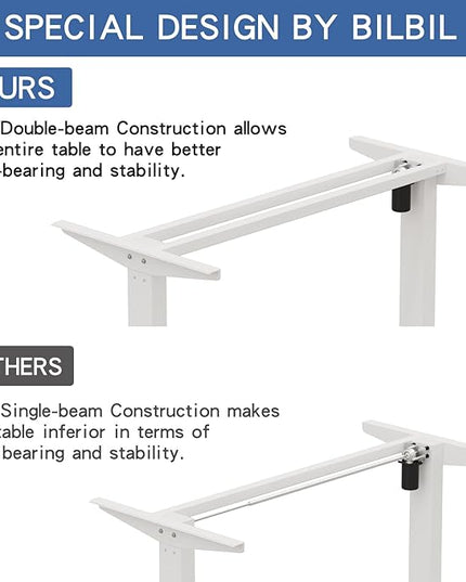 Adjustable Height L-Shaped Electric 59 Inch Sit-Stand Computer Desk with 3 Splice Boards, Lockable Casters-Ideal for Home Office, 59Inch, Oak - LeafyLoom