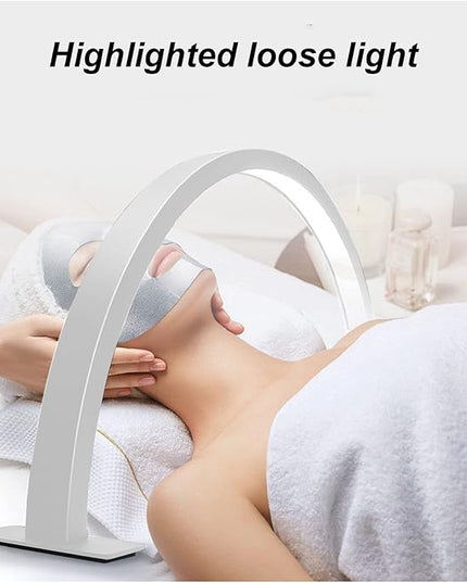 LED Half Moon Light, 25W Desktop LED Light 3000K to 6500K Desktop Beauty Lamp LED Half Moon Light Half Moon Beauty Lamp Half Moon Shaped Adjust Brightness Eyelash Beauty Lamp, White half moon light - LeafyLoom