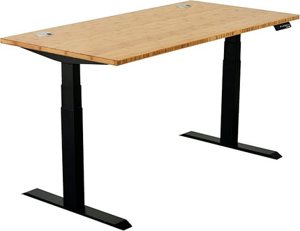 VWINDESK 60 x 30 x 1 Inch 100% Solid Bamboo Desk Table Top Only,for Standing Desk Home Office Desk with 60mm grommets(Right Angle) - LeafyLoom