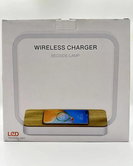 Bedside Lamp Qi Charger LED Desk Lamp with Touch Control 3 Light Hues,Table Lamp Eye-Caring Reading Light for Kids, Adults, Home, Dorm and Office,Wireless Charge for All Qi Devices - LeafyLoom