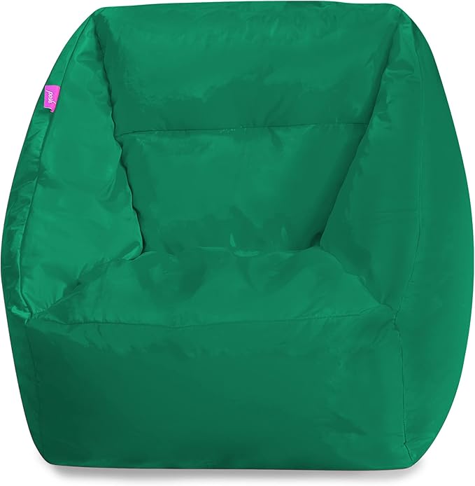Posh Creations Structured Comfy Bean Bag Chair for Gaming, Reading, and Watching TV, Coronado Chair, Microsuede - Tide Pool - LeafyLoom
