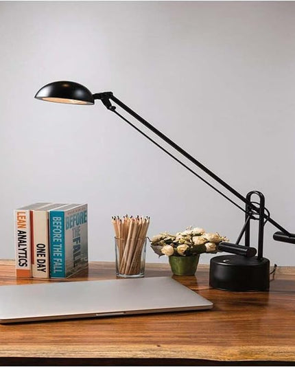 Lite Source LS-306BLK Halotech 29-Inch 8W LED Desk Lamp,Metal, Black - LeafyLoom