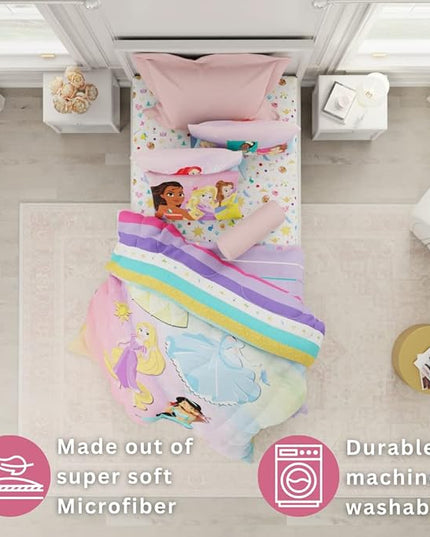 Disney Princess Ariel Kids Bedding Super Soft Comforter And Sheet Set, 4 Piece Twin Size, "Official" Disney Product By Franco - LeafyLoom
