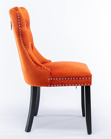 NicBex Haerin-SD-00094-LWJ Dining Chairs, 25.5"x19.7"x37.4", Orange - LeafyLoom