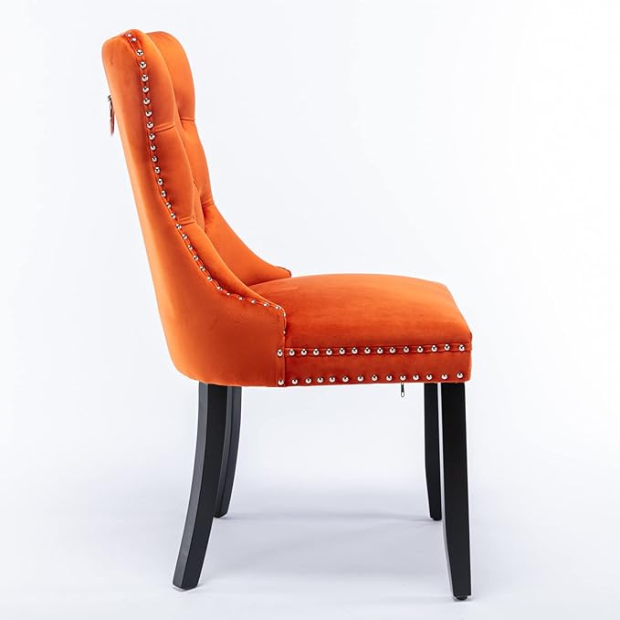 NicBex Haerin-SD-00094-LWJ Dining Chairs, 25.5"x19.7"x37.4", Orange - LeafyLoom