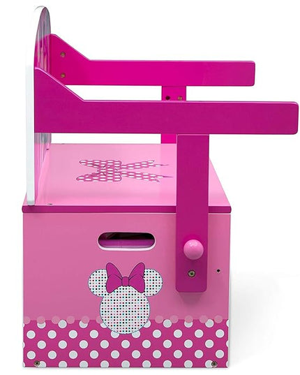 Delta Children Kids Convertible Activity Bench - Greenguard Gold Certified, Disney Minnie Mouse - LeafyLoom