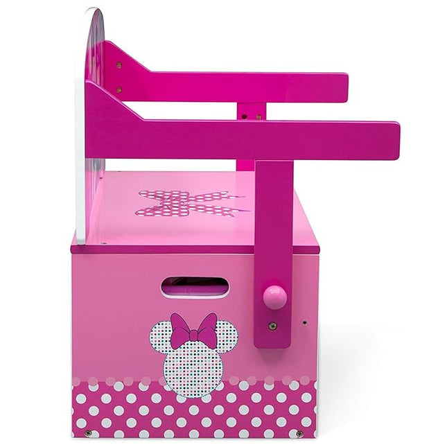 Delta Children Kids Convertible Activity Bench - Greenguard Gold Certified, Disney Minnie Mouse - LeafyLoom