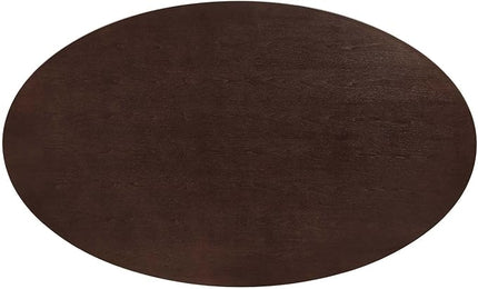 Modway Lippa Dining Table, 78", Gold Cherry Walnut - LeafyLoom