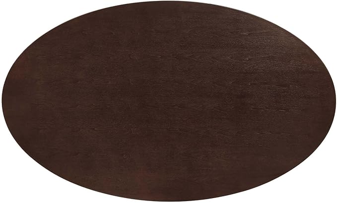 Modway Lippa Dining Table, 78", Gold Cherry Walnut - LeafyLoom