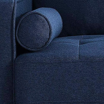 Lifestyle Solutions Lexington Armchair, Navy Blue - LeafyLoom