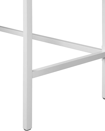 OSP Home Furnishings Contempo L-Shaped Desk, White - LeafyLoom