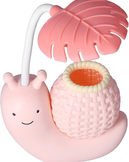 LED Desk Lamp with Pen Holder Cartoon Holder Table Lamp Multiple Function USB Charging Cute Desk Light for Students Kids(Pink) - LeafyLoom