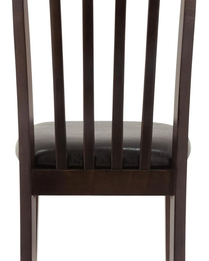 Signature Design by Ashley Hammis Rake Back Dining Room Chair, Set of 2, Dark Brown - LeafyLoom