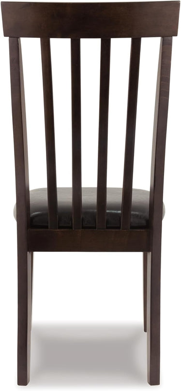 Signature Design by Ashley Hammis Rake Back Dining Room Chair, Set of 2, Dark Brown - LeafyLoom