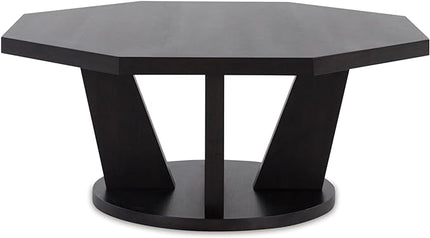 Signature Design by Ashley Chasinfield Modern Cocktail Table for Living Room, Dark Brown - LeafyLoom