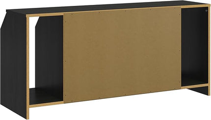 Ameriwood Home The Loft Stand for TVs up to 59”, Black Oak - LeafyLoom