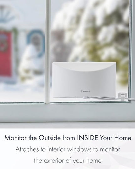 Panasonic HomeHawk Window Home Monitoring Camera for Outdoor Monitoring, Mounts to Inside Window, Color Night Vision, Wide Angle, 24/7 Full HD Recording, Person Detection, Alexa Compatible KX-HNC500 Panasonic