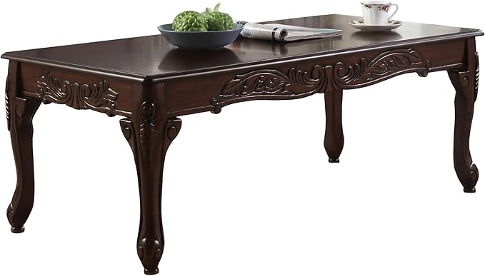 NicBex Coffee Table Wooden Coffee Table with Storage Rectangle Center Tables with Strong Legs Dining Table for Living Room, Dining Room, Office, and Bedroom,48" W, Dark Cherry - LeafyLoom