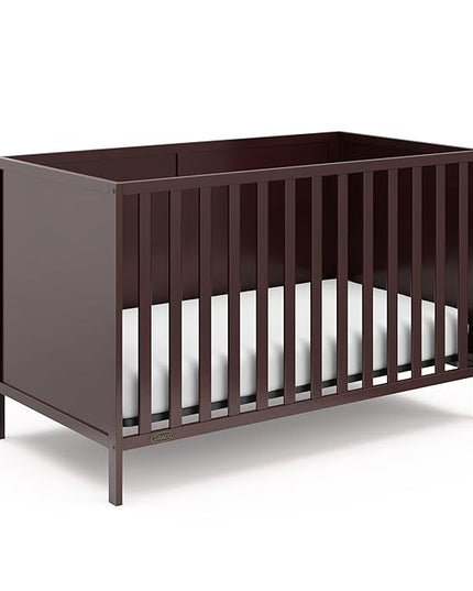Graco Theo 3-in-1 Convertible Crib (Espresso) - GREENGUARD Gold Certified, Converts to Toddler Bed & Daybed, Fits Standard Full-Size Crib Mattress, 4 Adjustable Mattress Heights - LeafyLoom