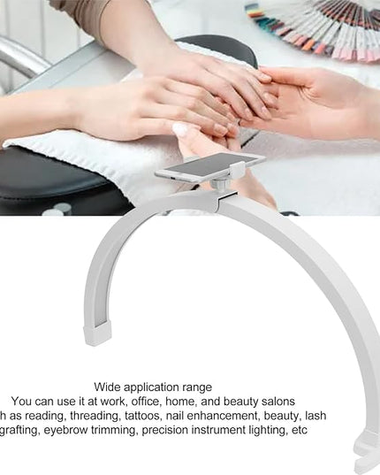 Dpofirs 20 Inch Lash Light, LED Half Moon Nail Desk Lamp, U Shaped Fill Light Floor Lamp, Half Moon Light Nail Lamp for Desk, Lash Tech Light, Manicure Led Light for Beauty Skincare (US - LeafyLoom