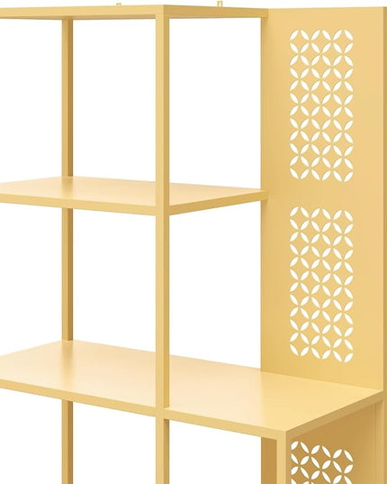 Mr. Kate Annie Metal Bookcase, Sunny Yellow - LeafyLoom
