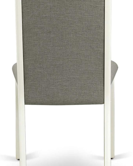 East West Furniture NDLA3-LWH-06 Norden 3 Piece Dining Set for Small Spaces Contains a Rectangle Wooden Table with Dropleaf and 2 Shitake Fabric Parson Chairs, 30x48 Inch, Linen White - LeafyLoom