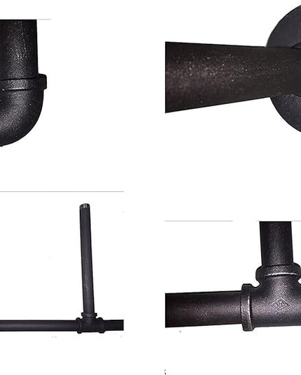 (14"Deep, 2Pcs)Industrial Retro Wall Mount Iron Pipe Shelf,DIY Open Bookshelf,Hung Bracket,Home Improvement Kitchen Shelves,Tool Utility Shelves, Office Shelves, Bookshelves and bookcases - LeafyLoom