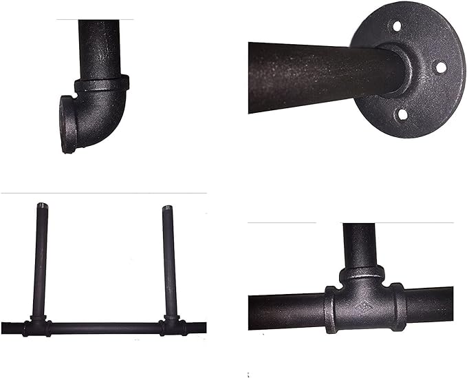(14"Deep, 2Pcs)Industrial Retro Wall Mount Iron Pipe Shelf,DIY Open Bookshelf,Hung Bracket,Home Improvement Kitchen Shelves,Tool Utility Shelves, Office Shelves, Bookshelves and bookcases - LeafyLoom