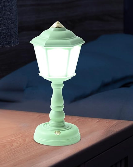 Mini Desk lamp Vintage, LED Desk Lamp Dimmable Table Lamp Reading Lamp with USB Charging Port, Sensitive Control, Eye-Caring Office Lamp,Very beautiful decorative desk lamp (Green) - LeafyLoom