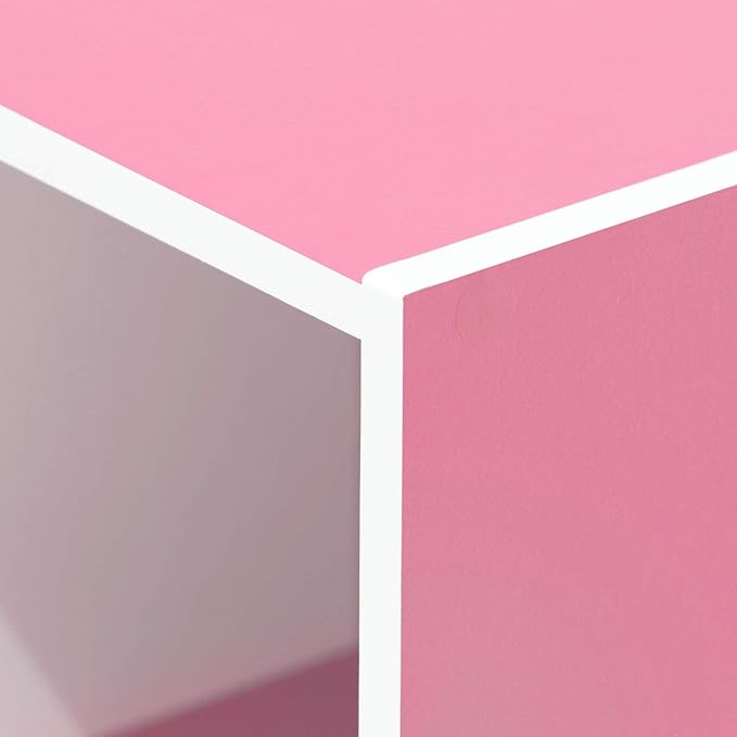 Furinno Luder Bookcase / Book / Storage , 11-Cube, White/Pink - LeafyLoom