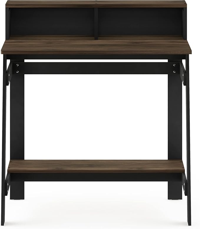Furinno Simplistic A Frame Computer Desk, 17.9"D x 31.6"W x 35.5"H, Columbia Walnut - LeafyLoom
