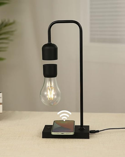 Unique Magnetic Levitating Lamp with LED Light Bulb Floating in The Air Wireless Charger Auto Control - LeafyLoom