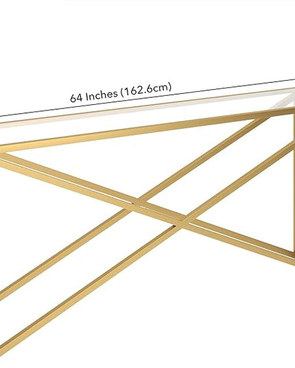Henn&Hart Calix Console Table, 64" Wide - LeafyLoom