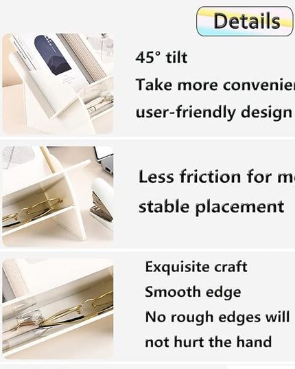 Acrylic Desktop Bookshelf, Detachable Bookcase, Clear Book Organizer, Book/CD/Magazine Rack for Office/Study Room Library/Home (Clear, 12.6") - LeafyLoom