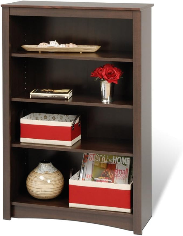 Prepac Home Espresso 4-shelf Bookcase - LeafyLoom